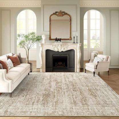 Geometric Washable Non‑Slip Area Rug, Stain Resistant Soft Rug for Home Living Room Decor
