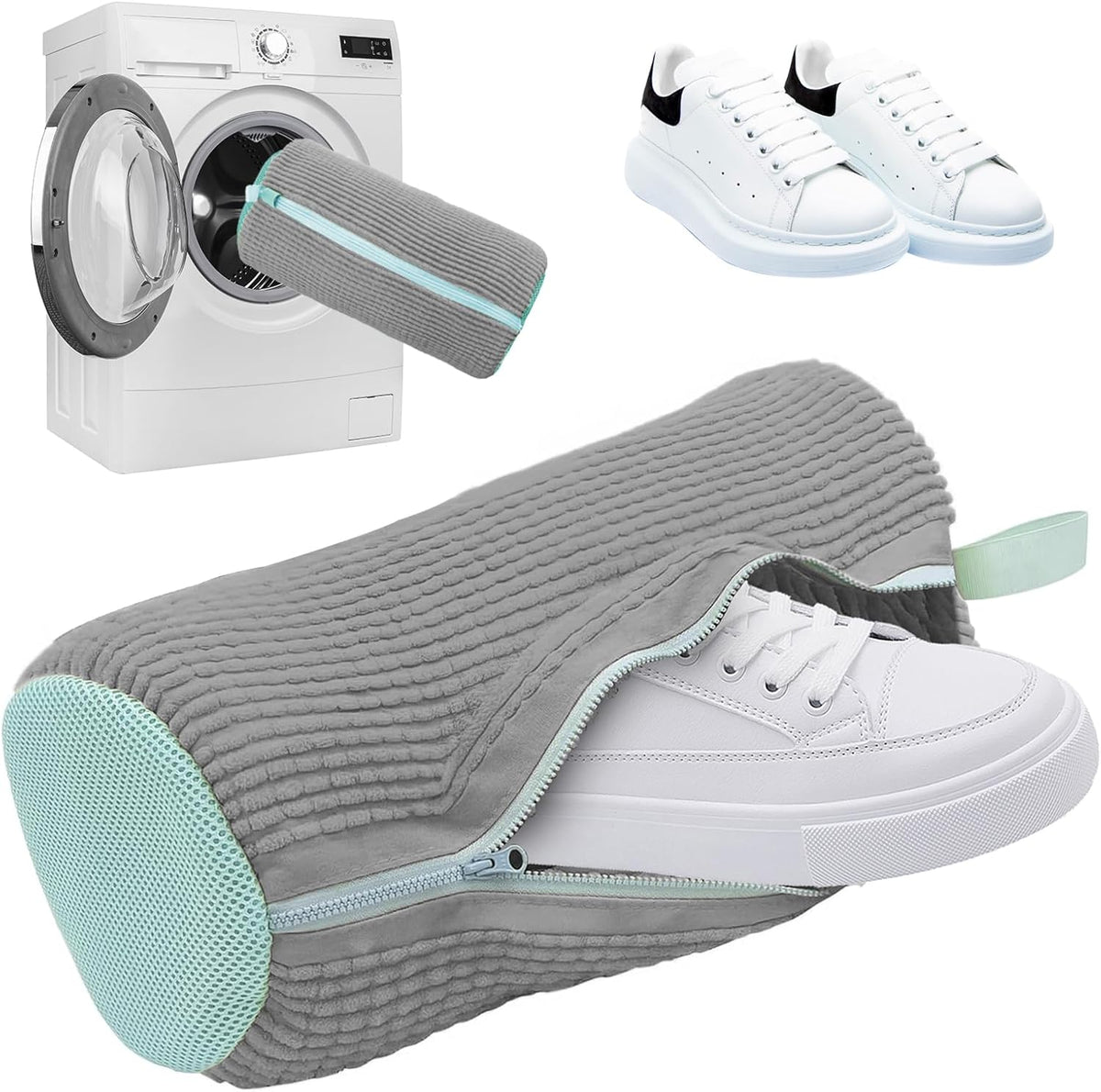 Laundry Shoe Washing Bag for WashingMachine - Protect Your Footwear during theWash Accessories shoe washing,MeshAccessory mesh laundry Grey #backtoschool