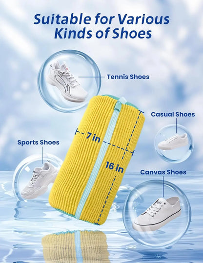 Laundry Shoe Washing Bag for WashingMachine - Protect Your Footwear during theWash Accessories shoe washing,MeshAccessory mesh laundry Grey #backtoschool
