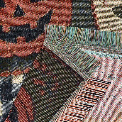 Halloween & Holiday Patchwork Tassel Blanket for Home & Outdoor | Multiple Styles Available
