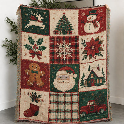Halloween & Holiday Patchwork Tassel Blanket for Home & Outdoor | Multiple Styles Available