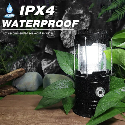 Solar Camping Lantern 4-Pack - RechargeableLED Lights, Magnetic Base & Foldable HangingHook- Collapsible Lamp Battery PoweredPerfect for Power Outages, Hiking,Emergencies Adjustable Flashlight AdjustableTactical Flashlight gifts gift set-SummerVibes