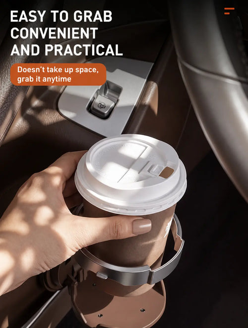 Universal Foldable Car Cup Holder with Hook, Space‑Saving Car Interior Storage Organizer for Drinks & Tumblers