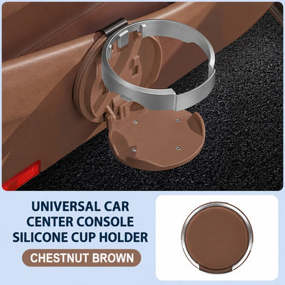 Universal Foldable Car Cup Holder with Hook, Space‑Saving Car Interior Storage Organizer for Drinks & Tumblers