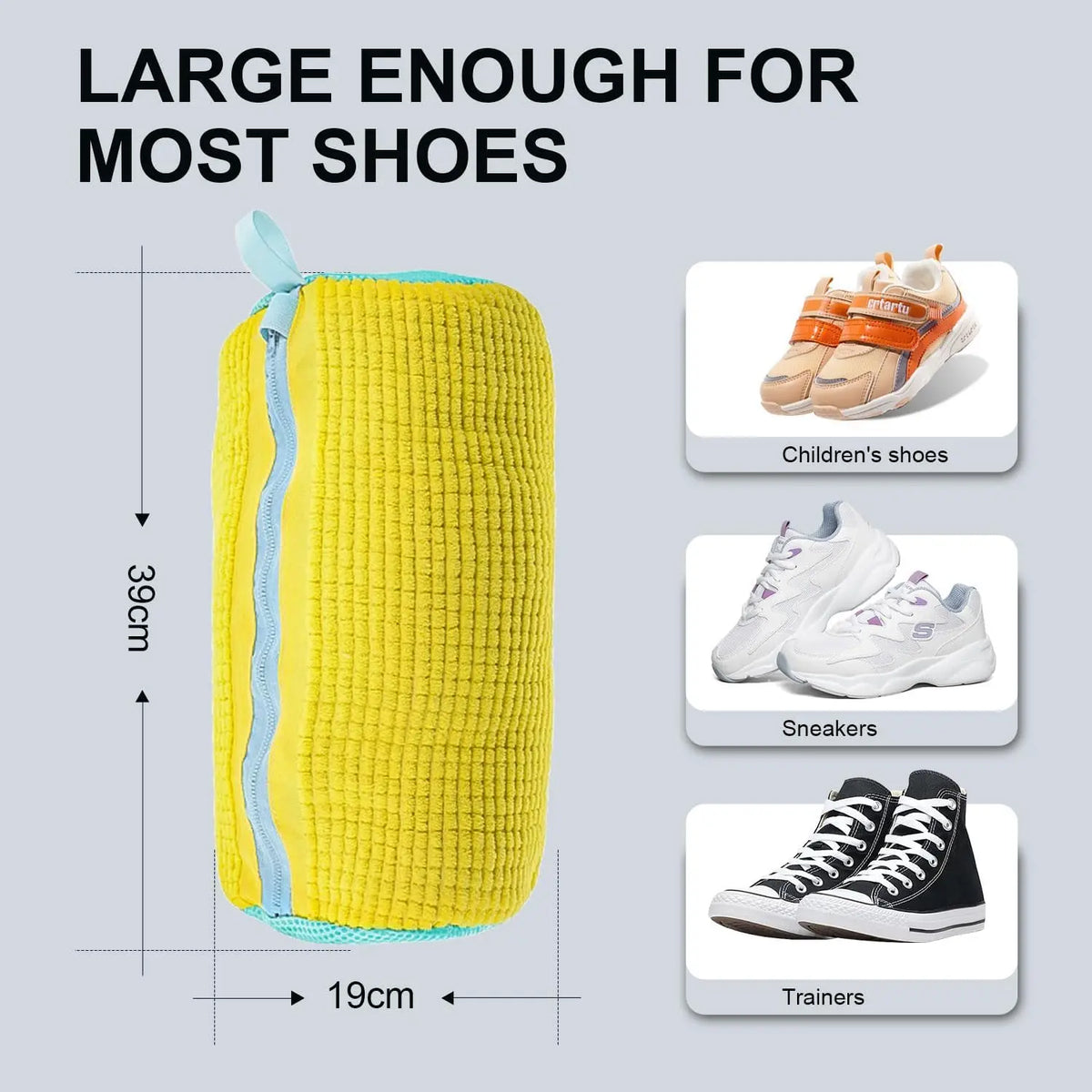 Laundry Shoe Washing Bag for WashingMachine - Protect Your Footwear during theWash Accessories shoe washing,MeshAccessory mesh laundry Grey #backtoschool