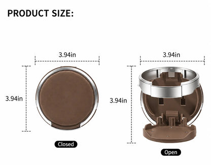 Universal Foldable Car Cup Holder with Hook, Space‑Saving Car Interior Storage Organizer for Drinks & Tumblers