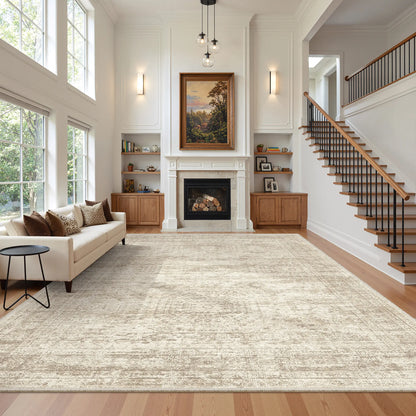 Geometric Washable Non‑Slip Area Rug, Stain Resistant Soft Rug for Home Living Room Decor